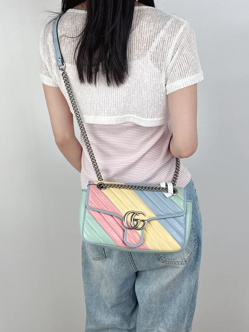 GUCCI Crossbody Bag GG Marmont Medium Marmont 26 Calfskin Medium26 × 7 × 15 cm — on-model view 2 of 3