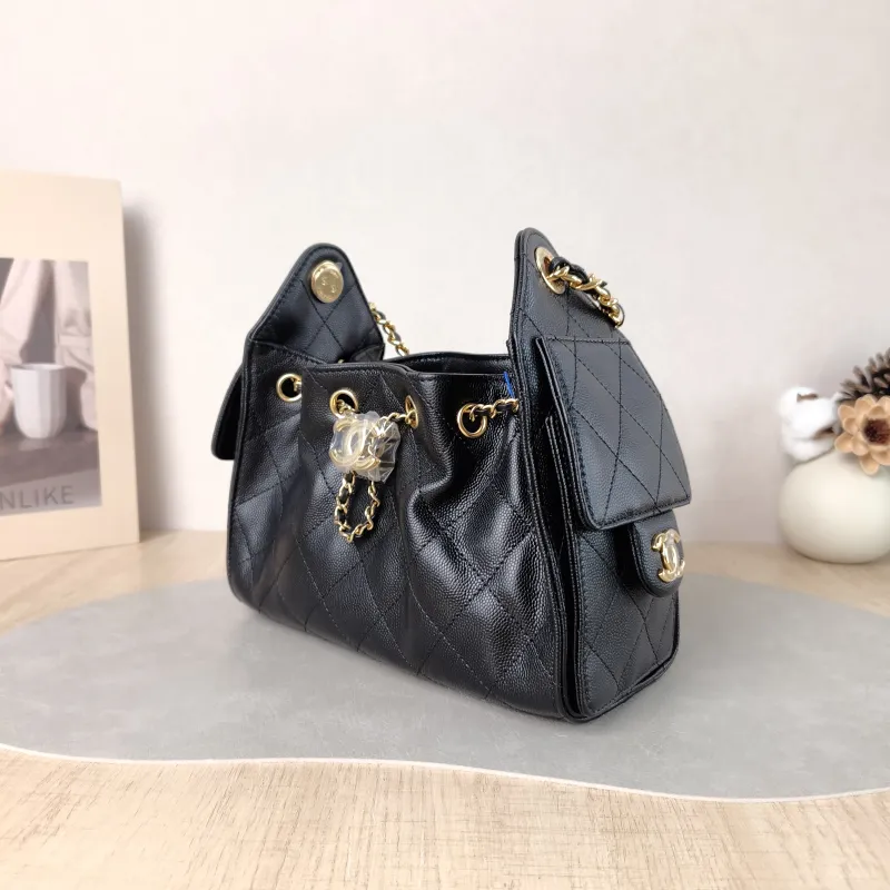 Chanel Shoulder Bag 25Bag Black Grained Calfskin Mini 22 × 12.5 × 20 cm — cover view 3 of 6
