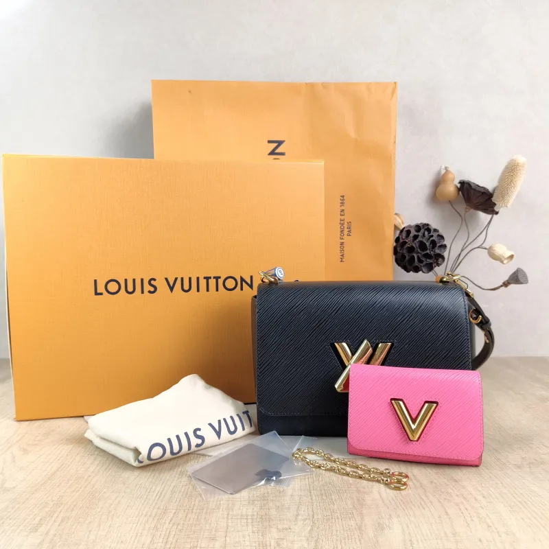 Louis Vuitton Crossbody Bag Twist Black Epi Embossed Calfskin Medium 23 × 9.5 × 17 cm — cover view 4 of 6