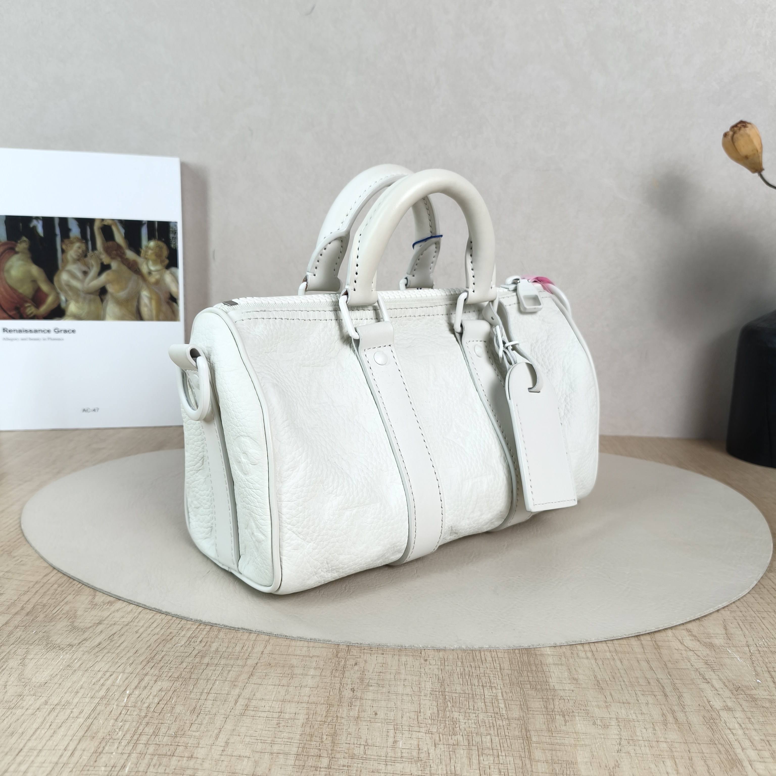 Louis Vuitton Crossbody Bag Keepall 25White Calfskin Medium25 × 11 × 15 cm — cover view 3 of 5