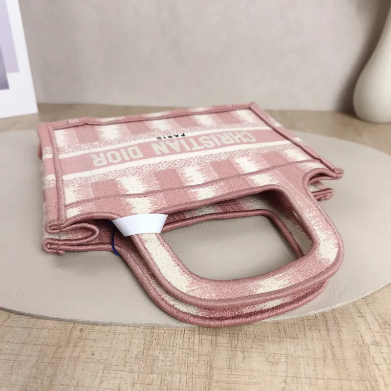 DIOR Top Handle Bag Book Tote Pink Canvasmini22.5 × 6 × 15 cm — cover view 4 of 11