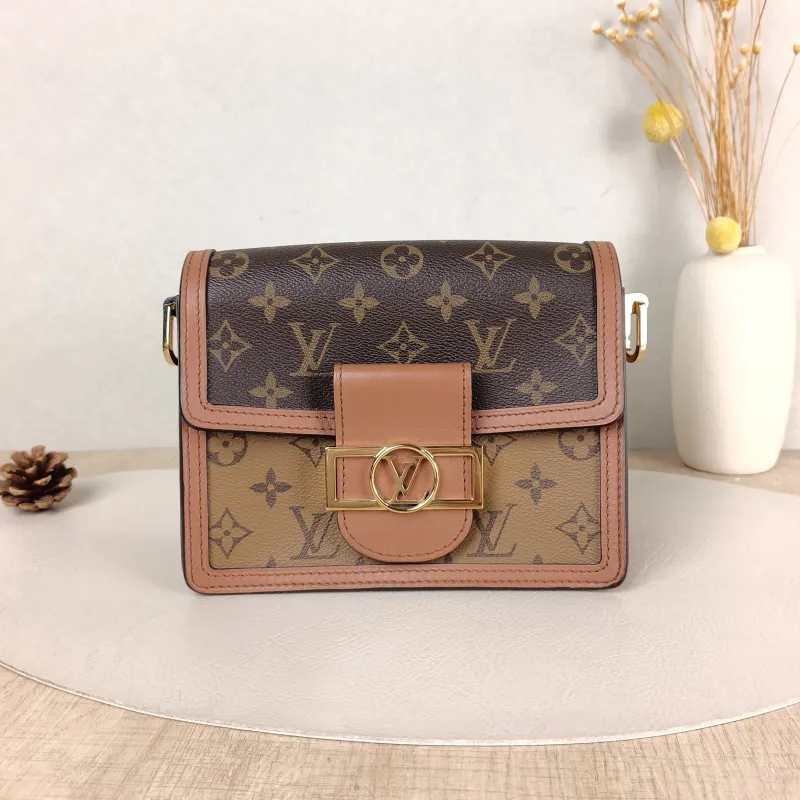 Louis Vuitton Crossbody Bag Dauphine Monogram PVC Mini 20 × 9 × 15 cm