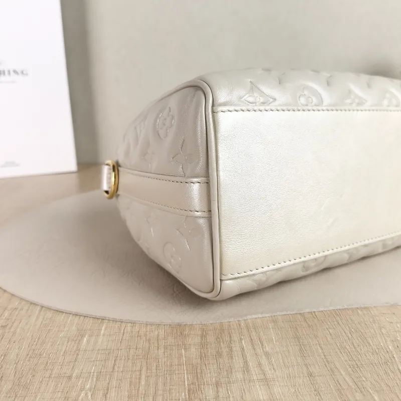Louis Vuitton Top Handle Bag Speedy 22 Edition Grey Calfskin One Size 22 × 15.5 × 12 cm — detail view 3 of 9