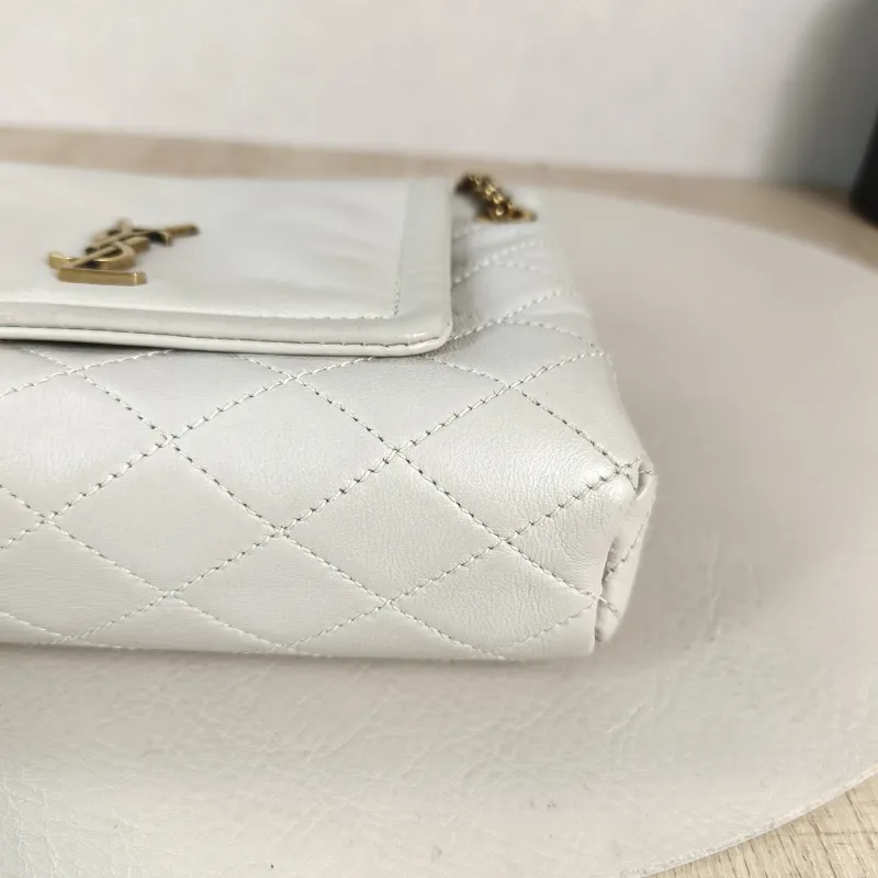SAINT LAURENT Crossbody Bag NOLITA White SL ambskin Mini 18 × 6 × 13 cm — detail view 7 of 12