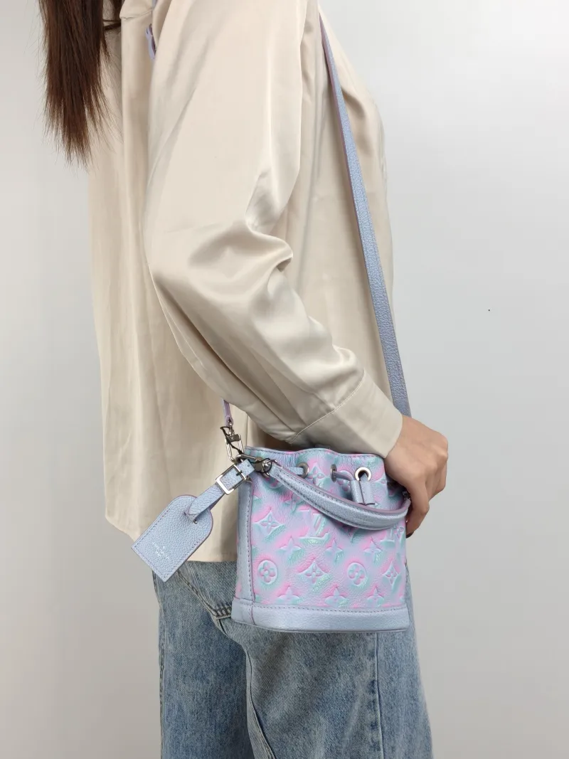 Louis Vuitton Shoulder Bag NANO NOÉ Bucket Bag Nano Collection Calfskin nano 13 × 10 × 16 cm — on-model view 1 of 3