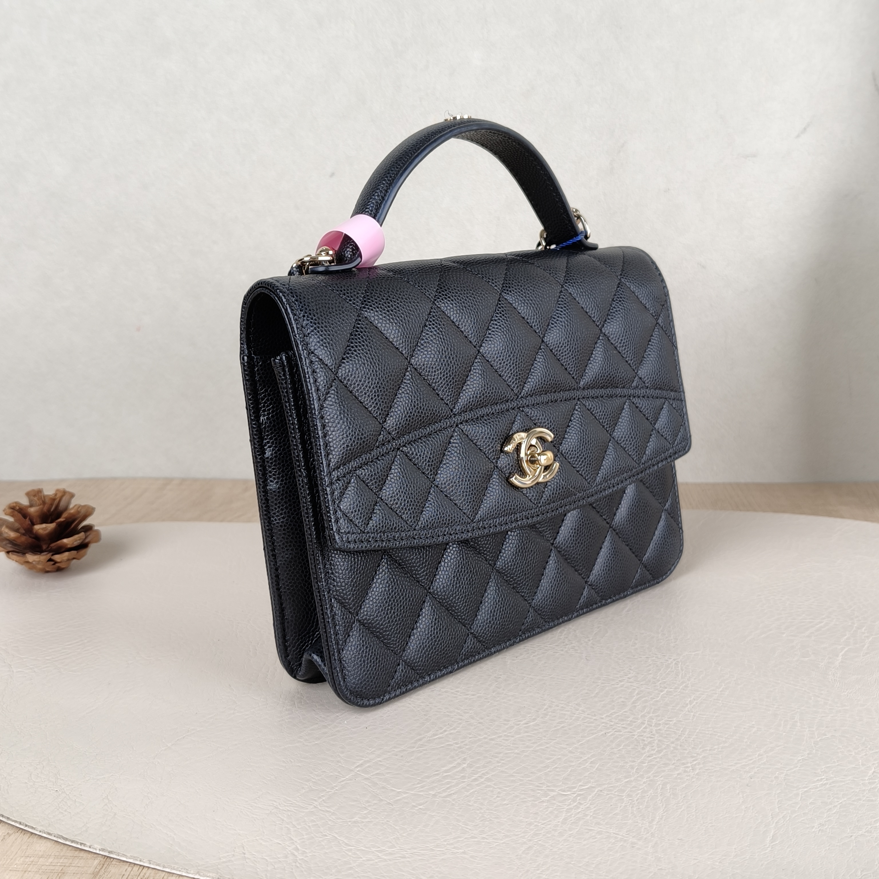 Chanel Backpack Backpack Black Grained Calfskin One Size18.2 × 5 × 14 cm — cover view 2 of 6