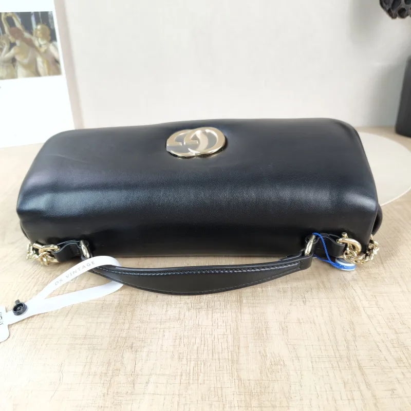 GUCCI Crossbody Bag GG Milano Collection Shoulder Bag Black Lambskin Small 26 × 6 × 14 cm — detail view 9 of 13