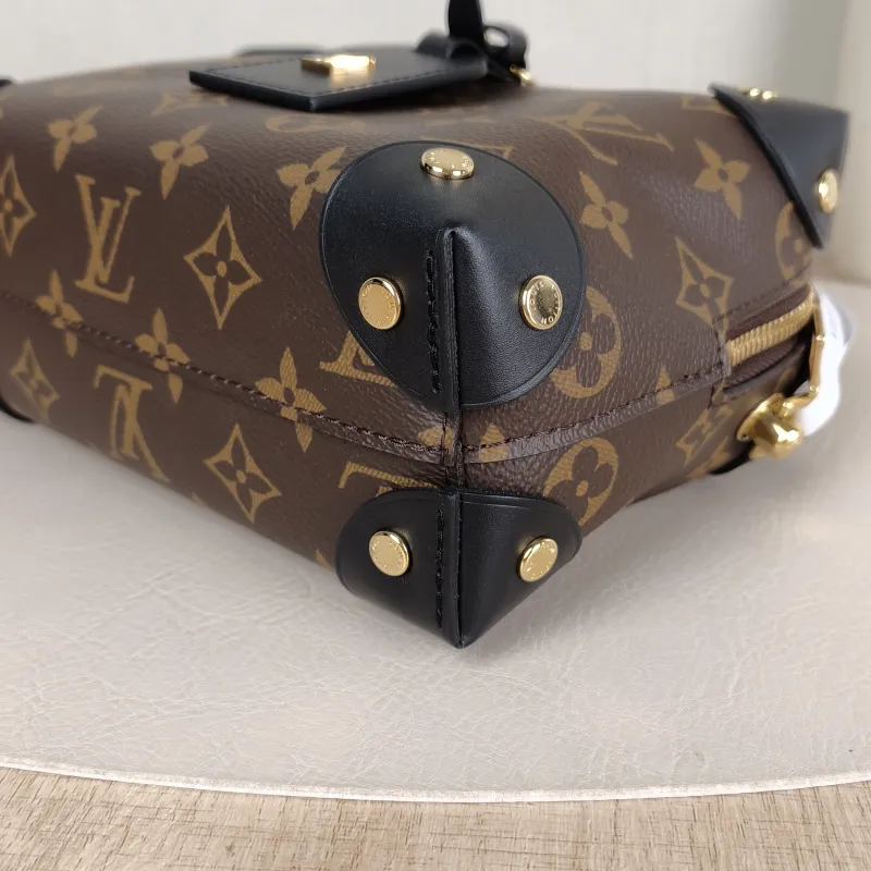 Louis Vuitton Crossbody Bag Petite Malle Souple Box Black PVC One Size 20 × 7.5 × 14 cm — detail view 12 of 13