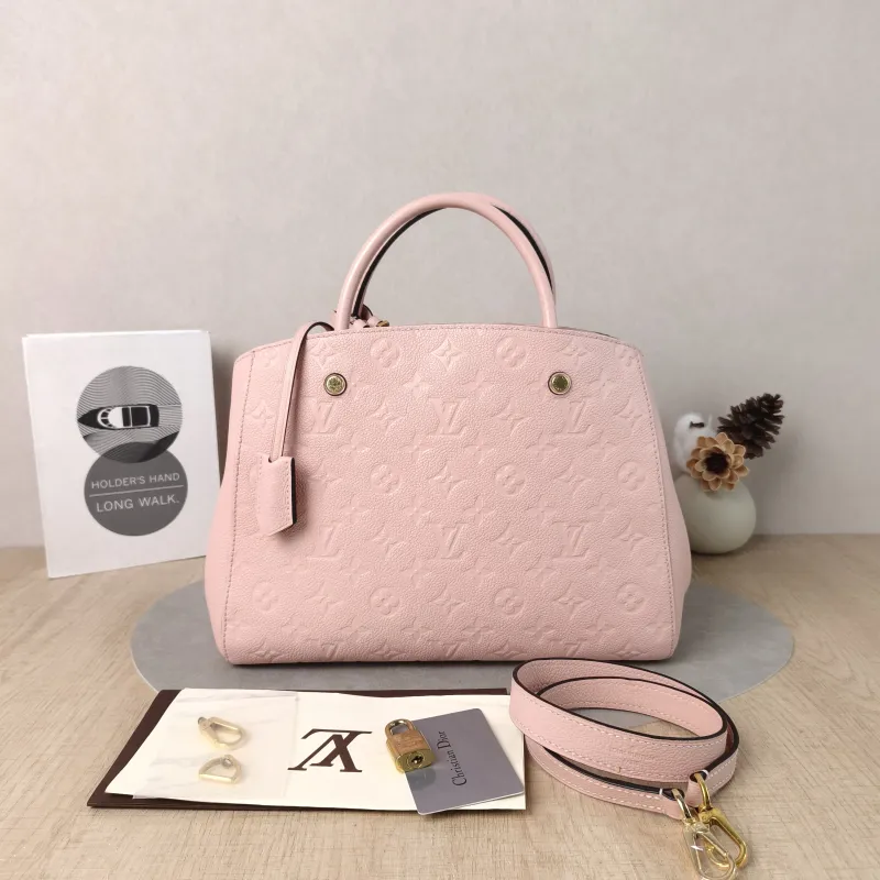 Louis Vuitton Top Handle Bag Montaigne Pink Calfskin BB29 × 13 × 20 cm — cover view 5 of 6