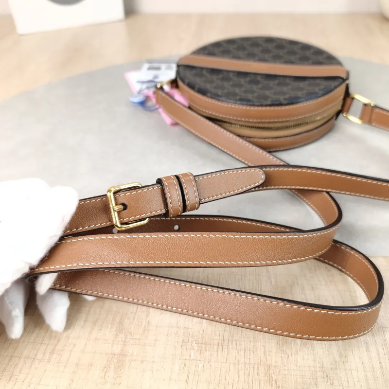 CELINE Crossbody Bag Triomphe Monogram PVC Mini 13.5 × 4 × 13.5 cm — detail view 8 of 10