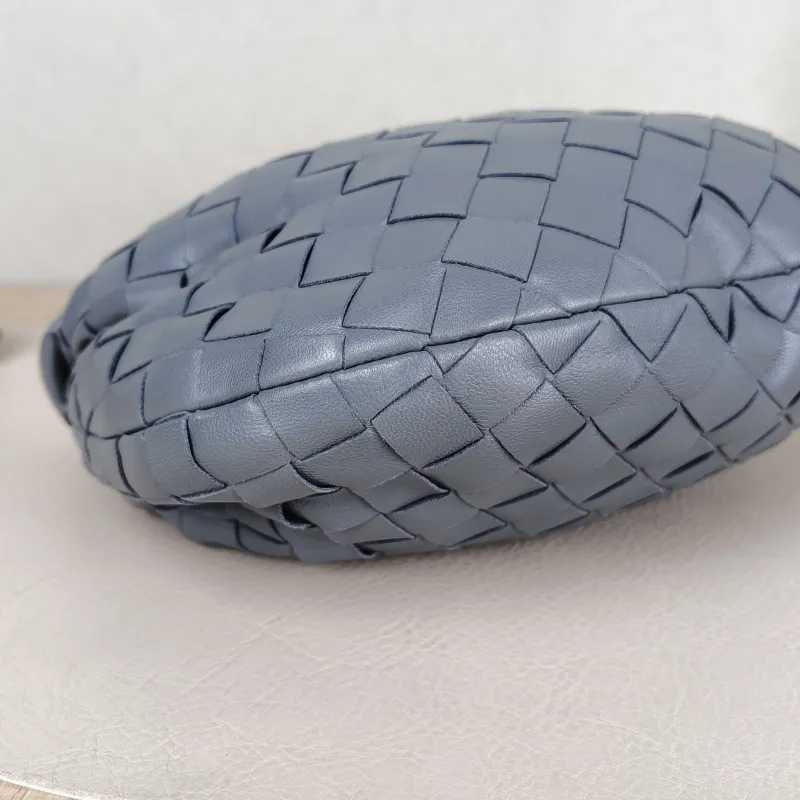 Bottega Veneta Top Handle Bag Jodie Dark Grey Lambskin Mini 28 × 8 × 23 cm — detail view 4 of 8
