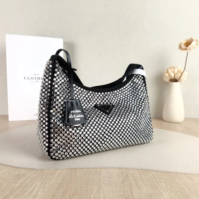 PRADA Shoulder Bag Re-Edition 2000 Hobo Black Mini 22 × 6 × 17 cm — cover view 4 of 5