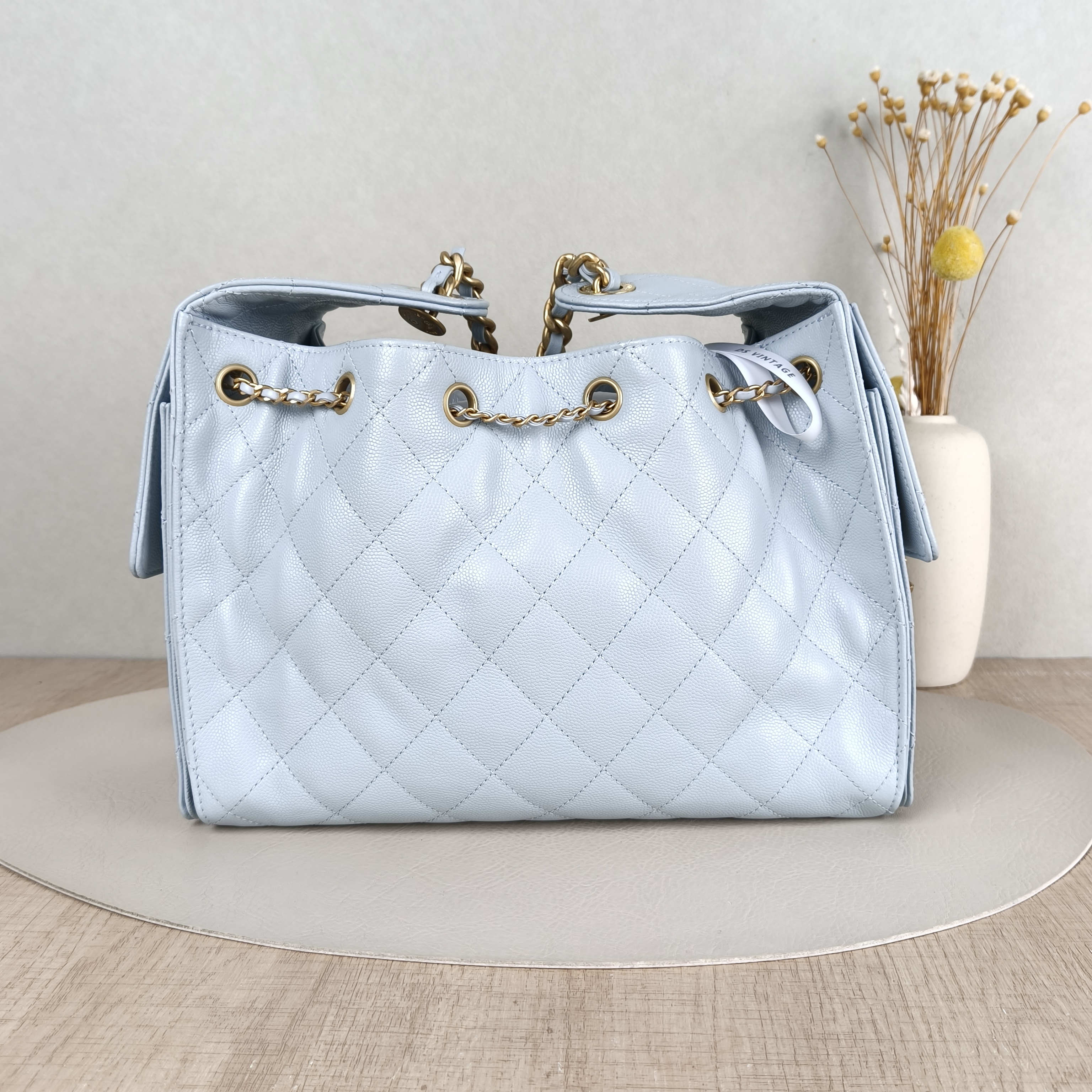 Chanel Shoulder Bag25Bag Blue Grained Calfskin Small26 × 14 × 30 cm — cover view 2 of 5