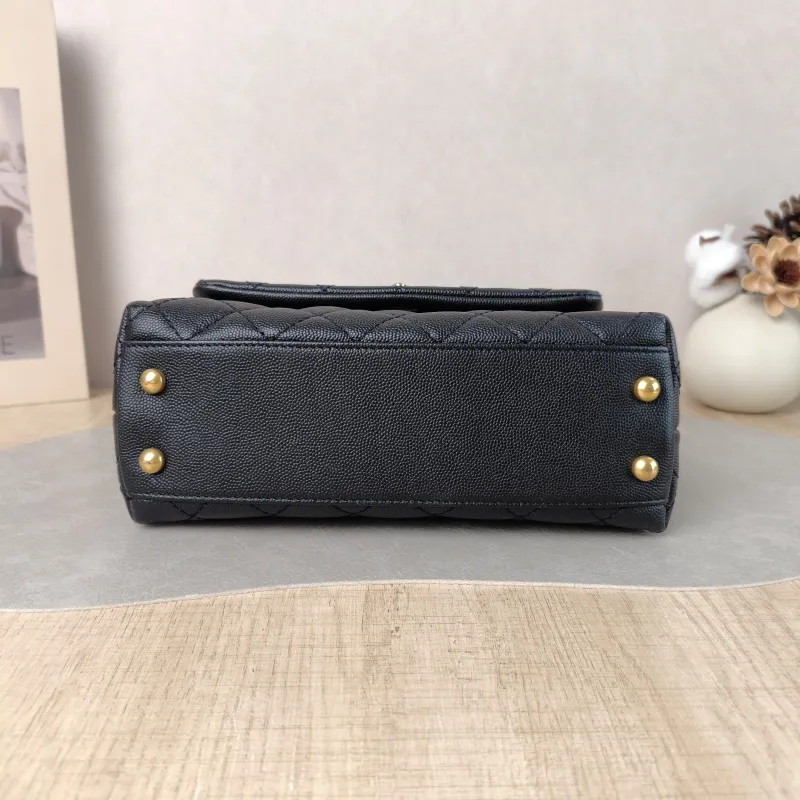 Chanel Top Handle Bag Coco Handle​ Black Grained Calfskin Small 24 × 10 × 14 cm 25 — cover view 4 of 5