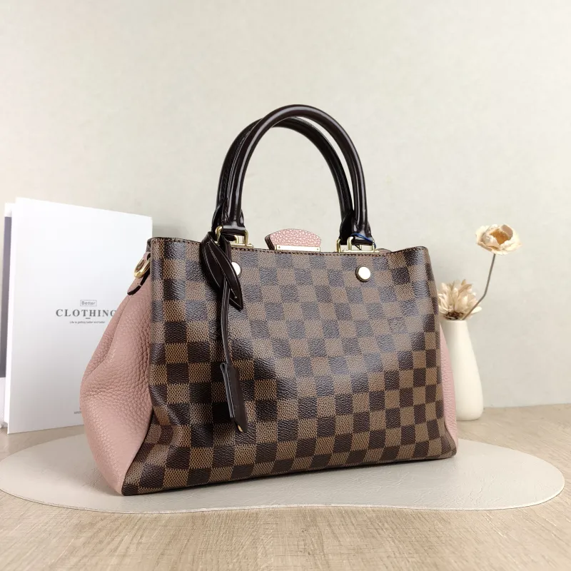 Louis Vuitton Shoulder Bag Brittany Tote Bag · Pink PVC · Calfskin One Size33 × 13 × 22 cm — cover view 4 of 5