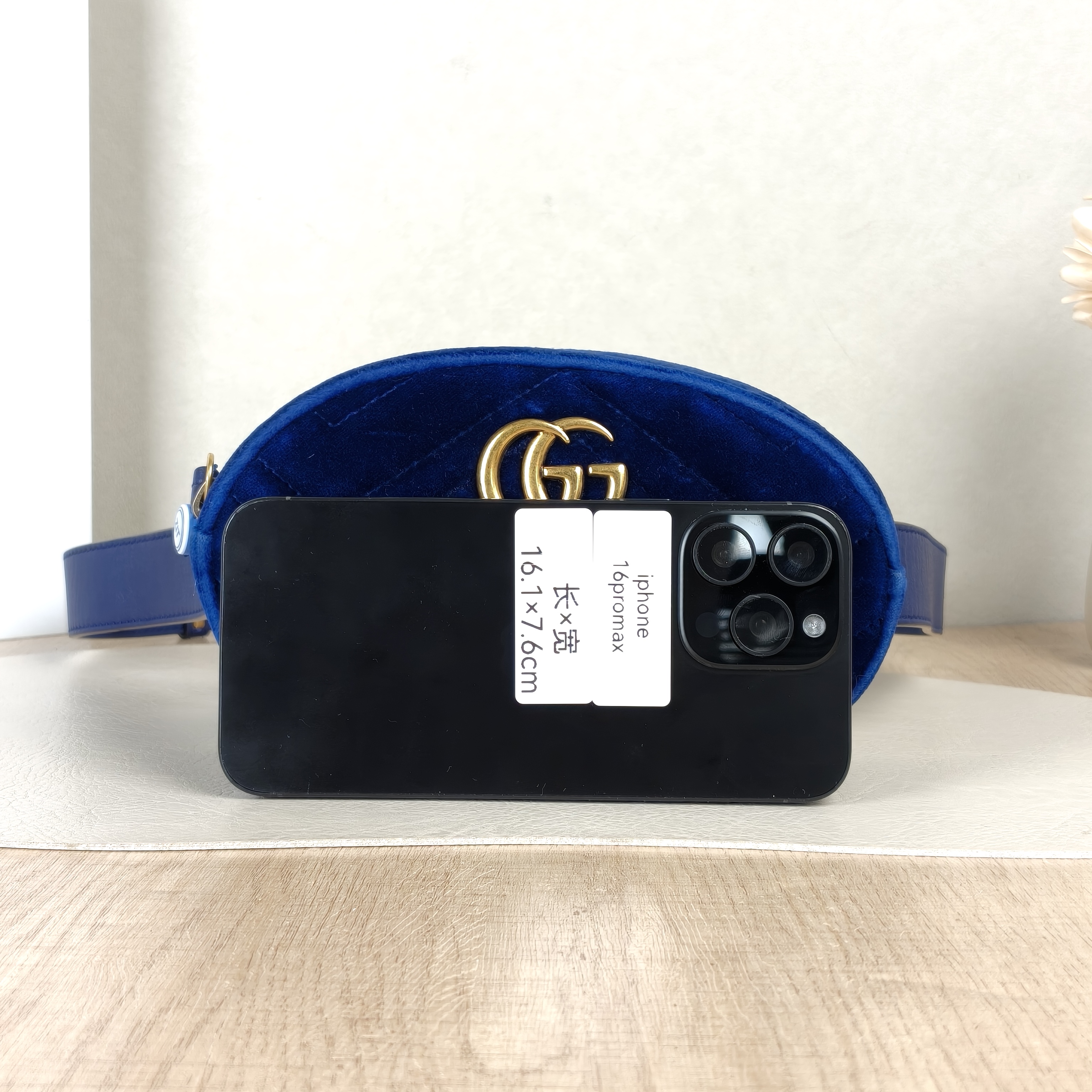 GUCCI Belt Bag GG Marmont Marmont Belt Bag Blue One Size18 × 5 × 11 cm — cover view 2 of 5