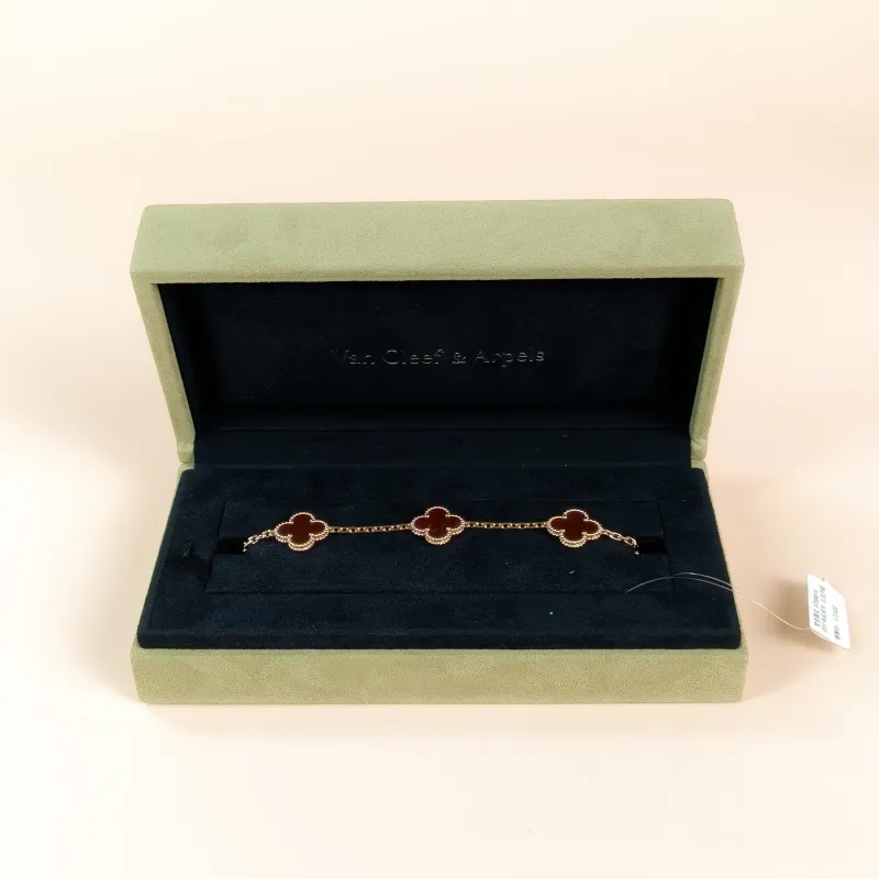 Van Cleef & Arpels Bracelet Alhambra Alhambra Collection Five-Motif Bracelet 18KY ellow Gold Vintage Small 19cm — cover view 4 of 8