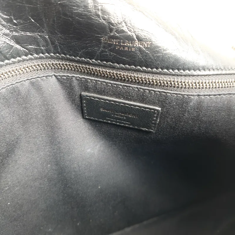 SAINT LAURENT Crossbody Bag Niki D Waxed Leather Calfskin Large 32 × 9 × 23 cm — detail view 12 of 13