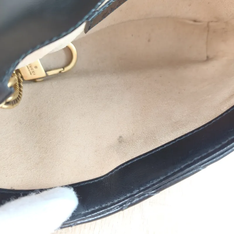 GUCCI Crossbody Bag GG Marmont Mini Marmont Mini Black Calfskinmini16.5 × 4.5 × 9.5 cm — detail view 1 of 9