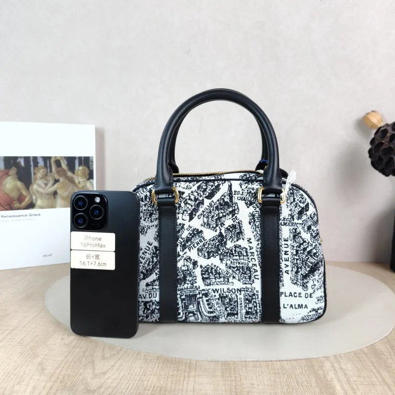DIOR Top Handle Bag D-Vibe Bowling Bag Colorblock Canvas Small 25 × 9.5 × 16 cm — cover view 6 of 6