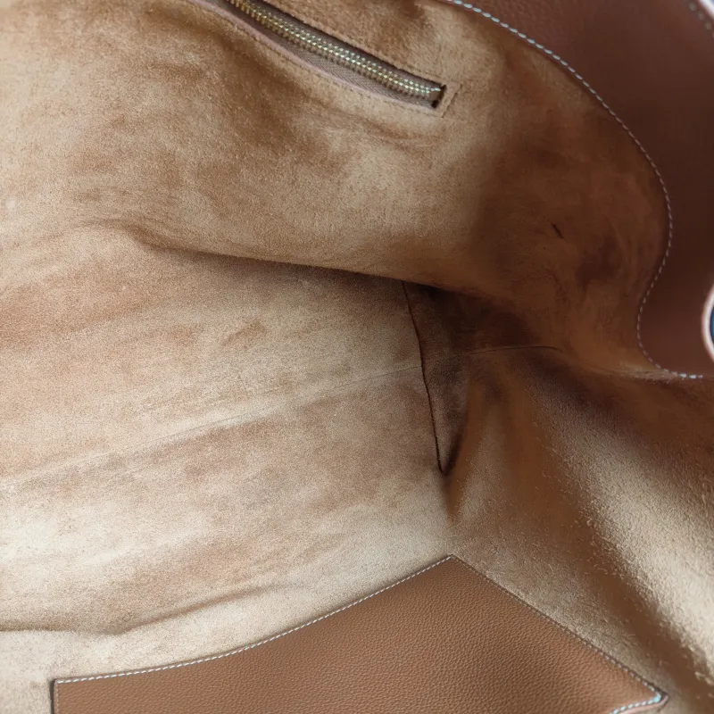 CELINE Shoulder Bag Cabas Anais Tote Bag Brown Calfskin Large 32 × 15 × 28 cm — detail view 8 of 11