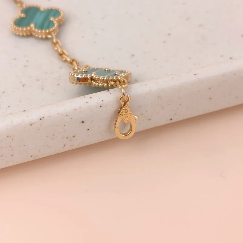 Van Cleef & Arpels Bracelet Alhambra Alhambra Collection Five-Motif Bracelet Malachite18KY ellow Gold Vintage Small1.5 × 1.5 × 19 cm — cover view 7 of 10