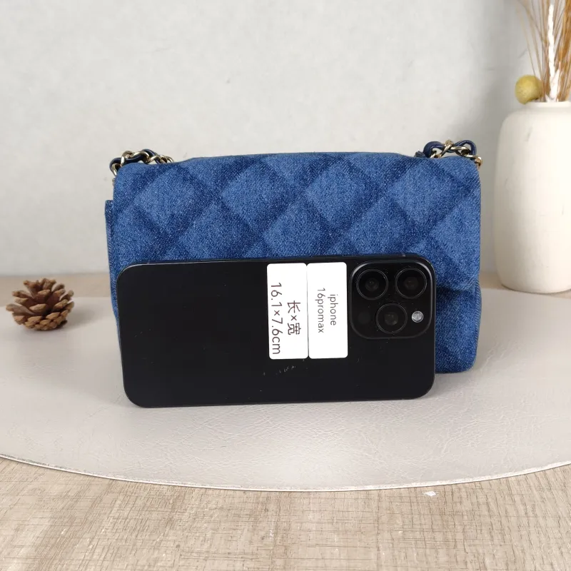 Chanel Crossbody Bag Classic Flap Large Mini CF Mini Blue mini20 × 6 × 12 cm — cover view 2 of 5