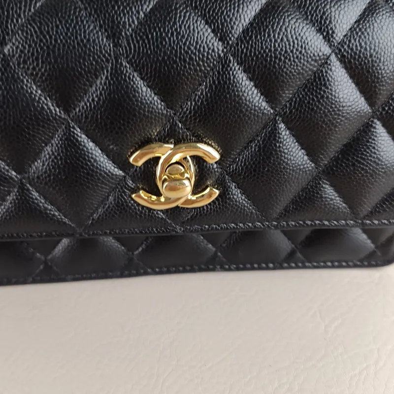 Chanel Crossbody Bag 26p woc Black Calfskin Mini 19 × 7 × 11.5 cm — detail view 10 of 12