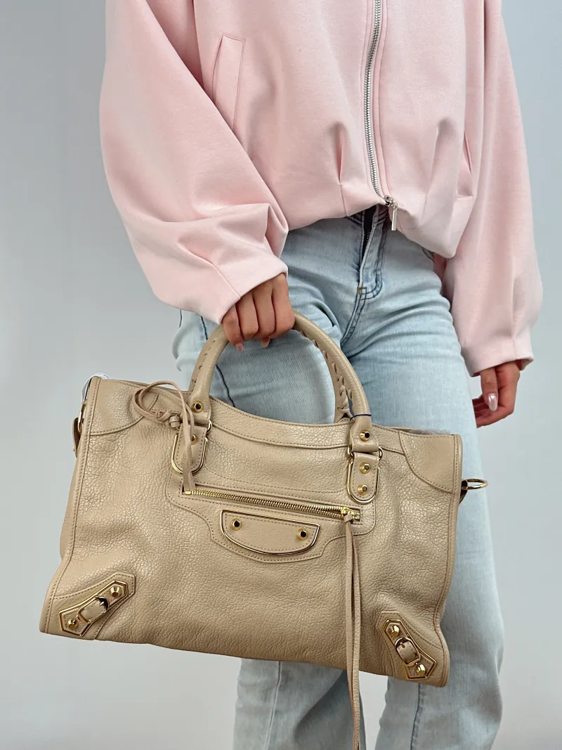 BALENCIAGA Shoulder Bag Classic City Calfskin Medium 37 × 15 × 23.5 cm — on-model view 1 of 2