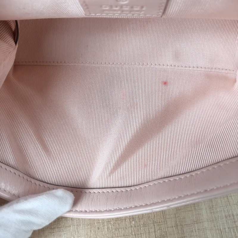 GUCCI Crossbody Bag GG Marmont Marmont Shoulder Bag Pink Calfskinmini20 × 6.5 × 12 cm — detail view 6 of 16