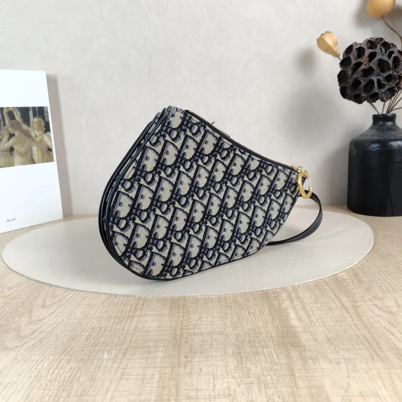 DIOR Crossbody Bag Blue Canvas One Size20 × 2 × 17 cm — cover view 4 of 6