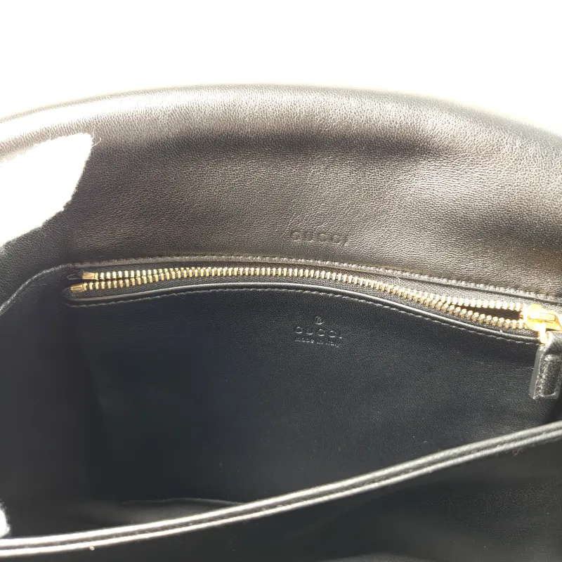 GUCCI Crossbody Bag Horsebit 1955 Horsebit Edition Medium Black Lambskin Medium 30 × 11 × 20.5 cm — detail view 11 of 14