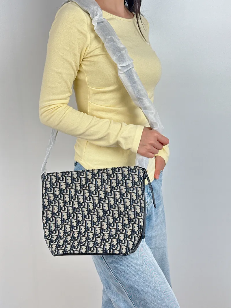 DIOR Shoulder Bag star Bucket Bucket Bag Blue Canvas Small 24 × 15 × 24 cm — on-model view 1 of 2