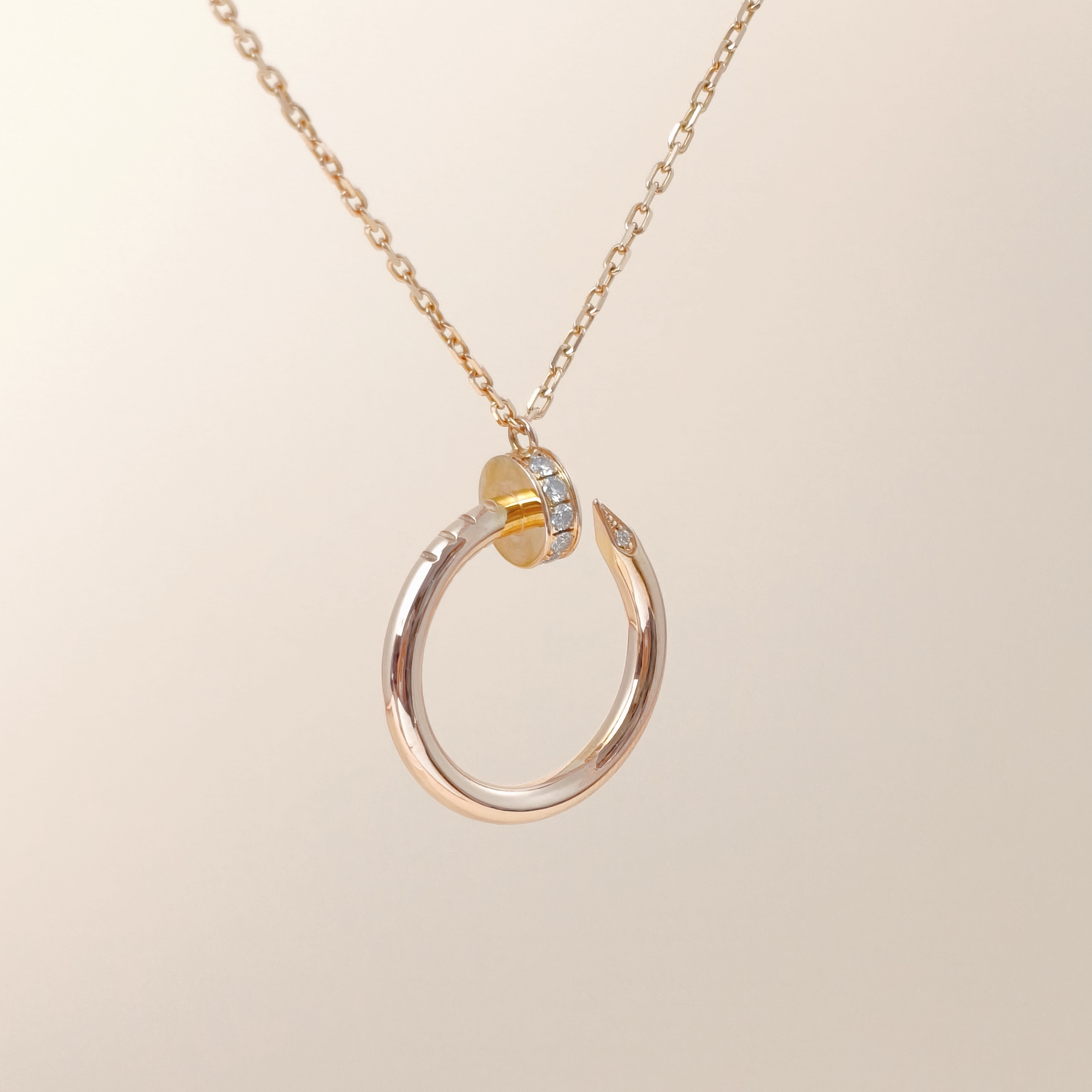 CARTIER Necklace Juste un Clou Necklace Rose Gold Diamond18KR ose Gold One Size42cm — cover view 11 of 11
