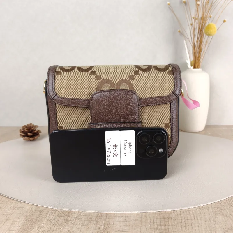 GUCCI Crossbody Bag Horsebit 1955 Horsebit Small Canvas 20.5 × 5 × 14.5 cm — cover view 2 of 5