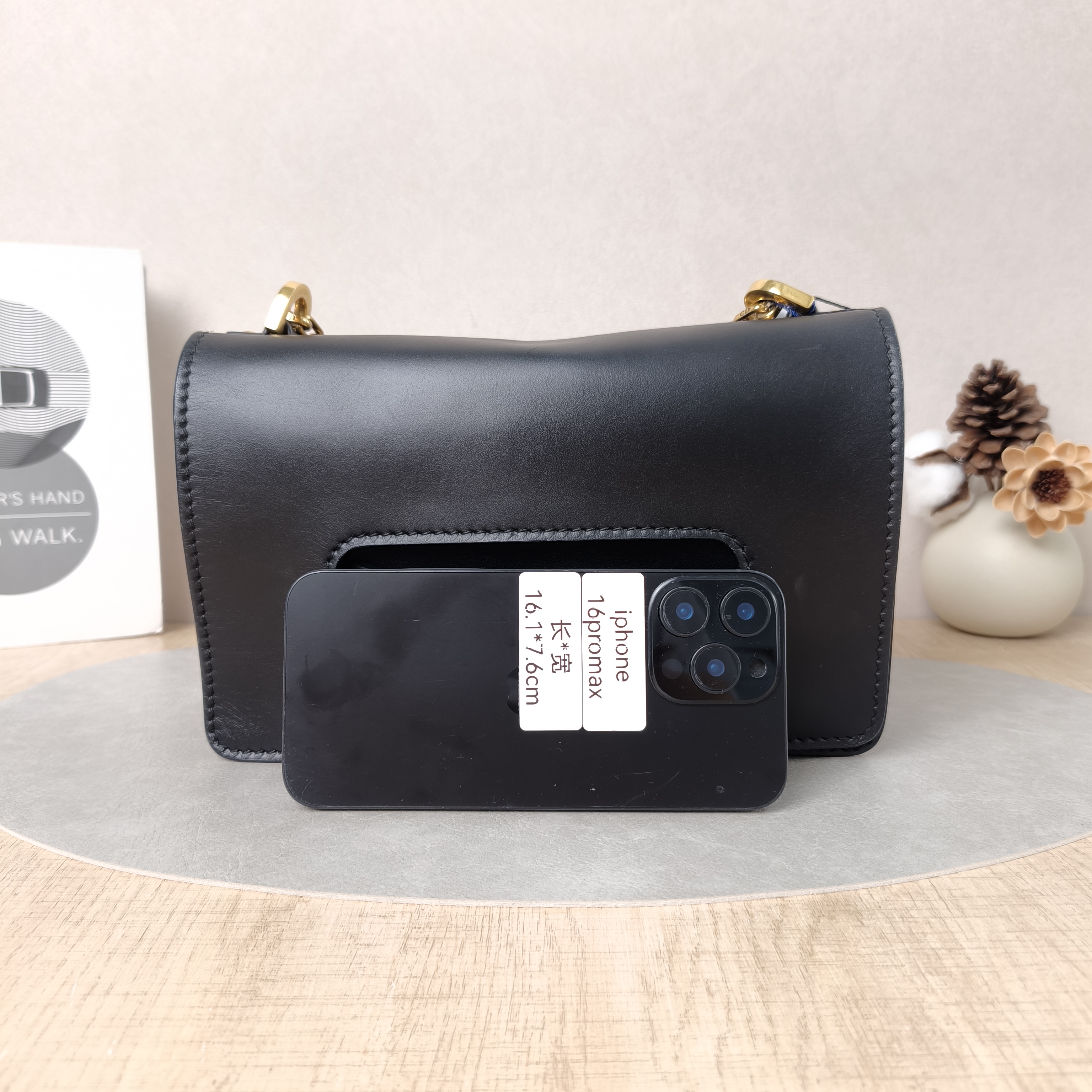 DIOR Crossbody Bag J'A Black Calfskin Medium25 × 6.5 × 16.5 cm — cover view 4 of 5