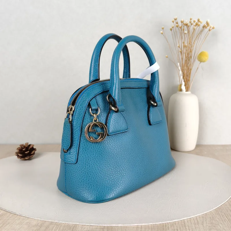 GUCCI Crossbody Bag Crossbody Bag Blue Calfskin One Size24 × 12 × 18 cm — cover view 5 of 5