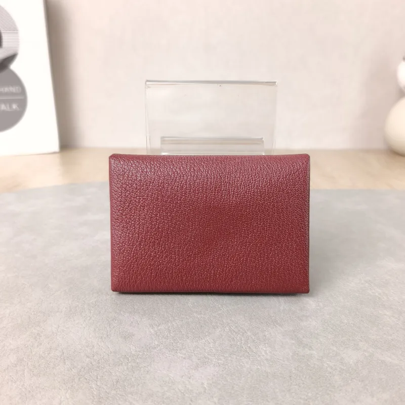 Hermès Wallet Calvi Duo Cardholder Lambskin One Size10.5 × 1.5 × 7.5 cm