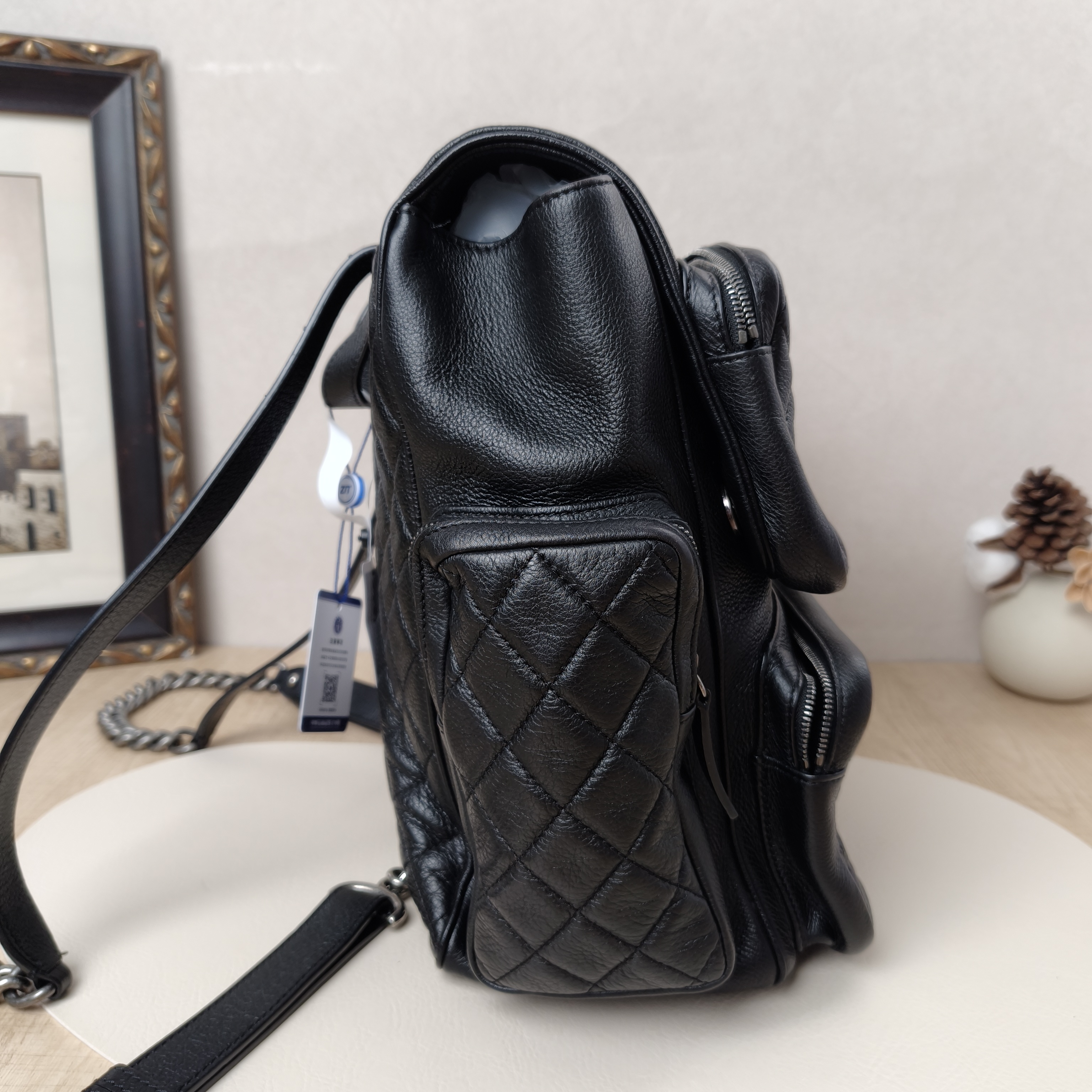 Chanel Backpack Backpack Black Calfskin Large27 × 12 × 20 cm — cover view 7 of 10