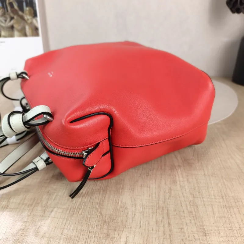CELINE Crossbody Bag Crossbody Bag Red Calfskin One Size 23.5 × 10 × 23 cm — detail view 10 of 11