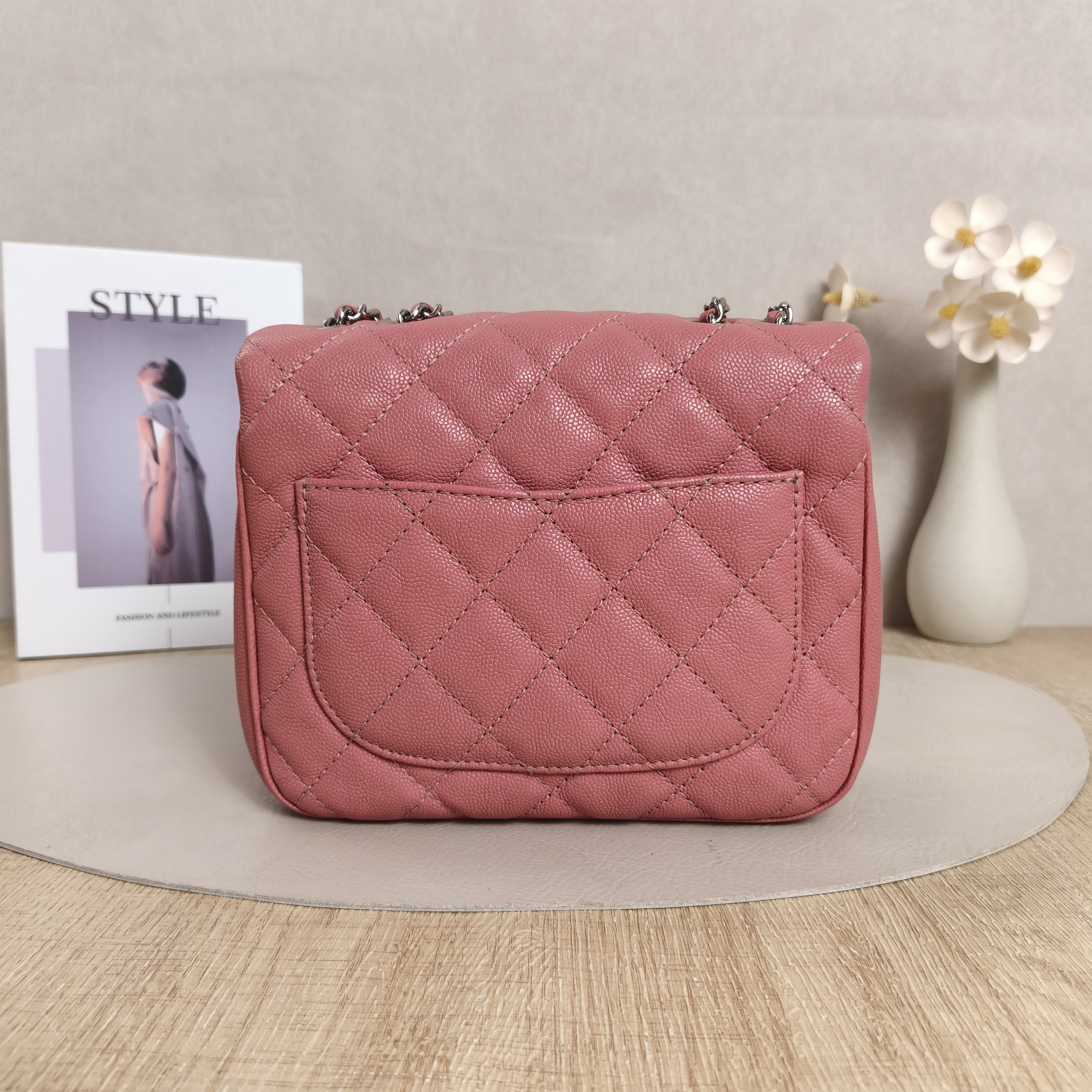 Chanel Crossbody Bagcf Collection Crossbody Bag Pink Grained Calfskin One Size20 × 6 × 16 cm — cover view 6 of 10