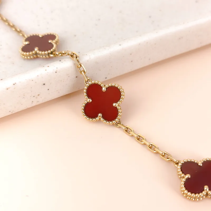 Van Cleef & Arpels Bracelet Alhambra Alhambra Collection Five-Motif Bracelet 18KY ellow Gold Vintage Small19cm — cover view 4 of 8