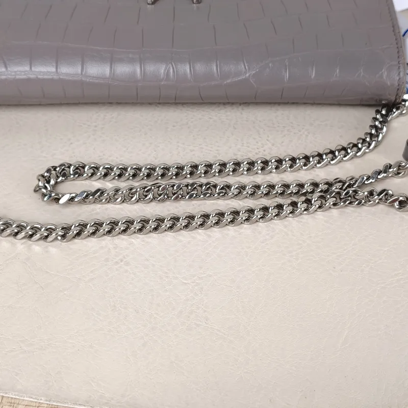 SAINT LAURENT Crossbody Bag KATE Edition Brown Calfskin Small 20 × 5 × 12.5 cm — detail view 2 of 11