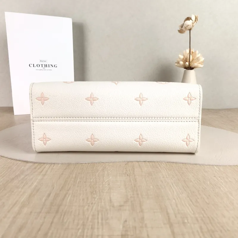 Louis Vuitton Shoulder Bag Onthego Beige · Pink Monogram Empreinte Embossed Calfskin Small 25 × 11.5 × 19 cm — cover view 2 of 5