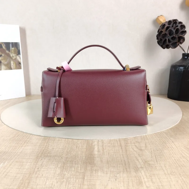 Loro Piana Crossbody Bag Extra Bag L23 Burgundy Calfskin One Size 23 × 7 × 12 cm — cover view 5 of 5
