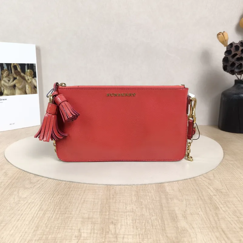 BURBERRY Crossbody Bag Crossbody Bag Red PVC One Size25*15