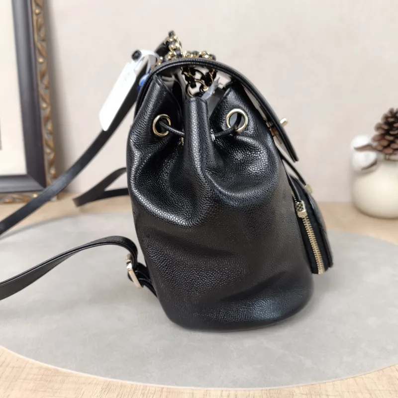 Chanel Backpackaffinity Backpack Black Grained Calfskin Small20 × 14 × 22 cm — detail view 11 of 19