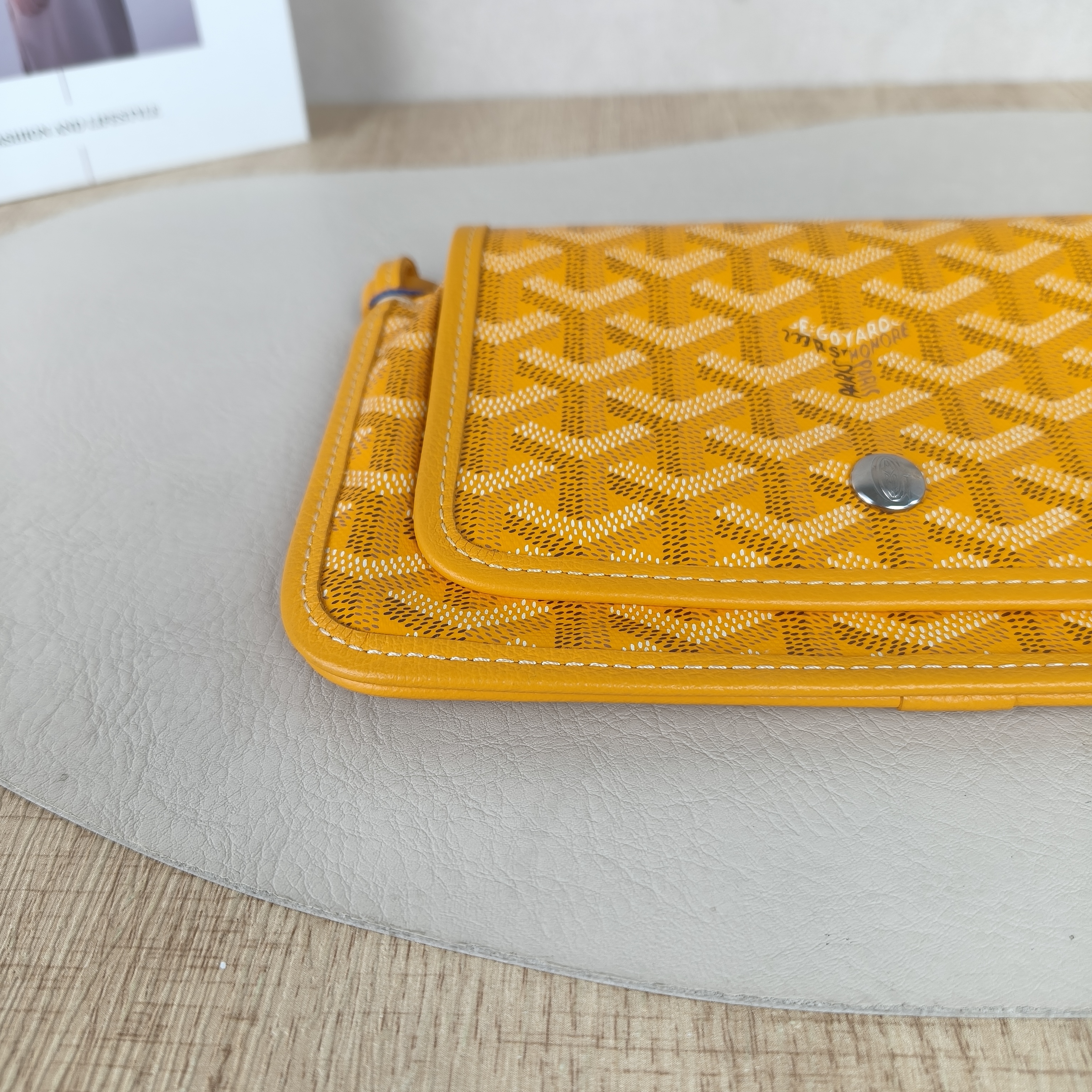 GOYARD Crossbody Bag PLUMET Yellow ine Canvasmini20.5 × 2.5 × 14 cm — cover view 4 of 15