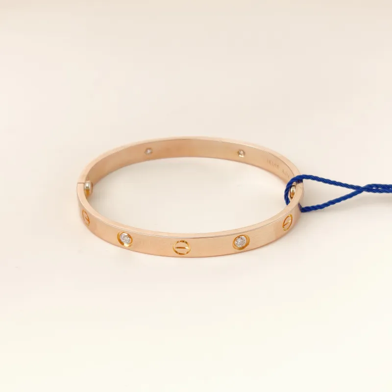 CARTIER Bangle Love Collection Bangle Rose Gold Diamond18KR ose Gold Edition 17
