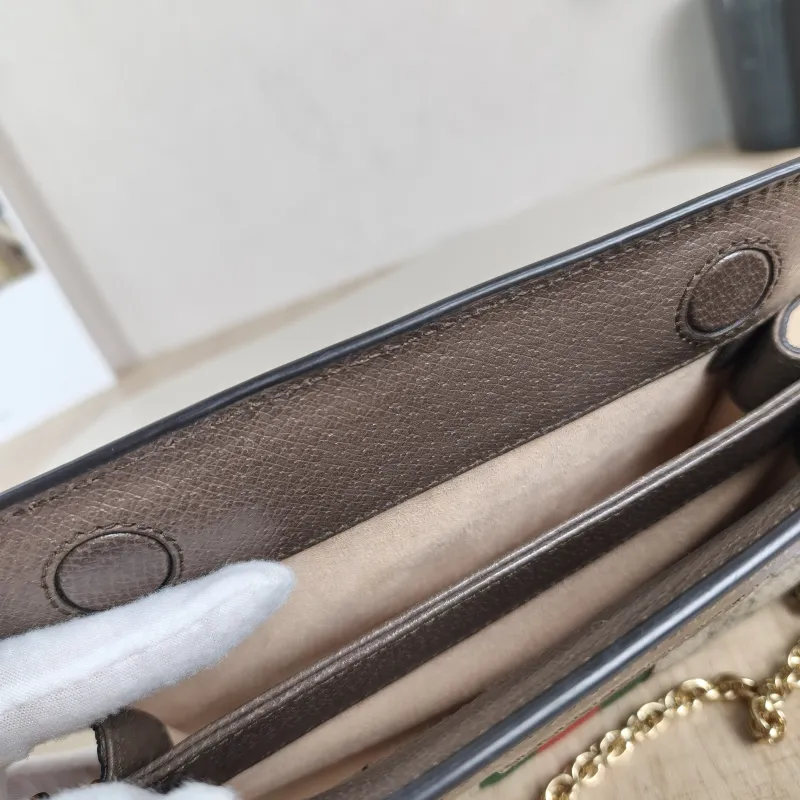 GUCCI Crossbody Bag Ophidia Monogram PVC 18.5 × 5.5 × 13 cm — detail view 4 of 12